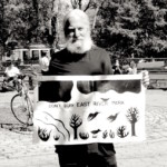 "Victor with Save the Park banner" by Sally Young, Photograph
