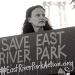 "East River Park Protester" by Sally Young, Photograph
