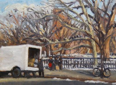 Soup Truck, Tompkins Square 9x12