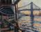 Sunrise, Manhattan Bridge 14x18