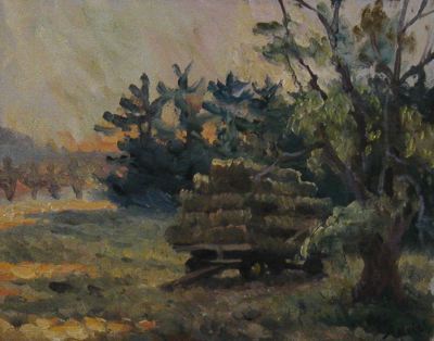 Sunrise Hay Wagon 8x10